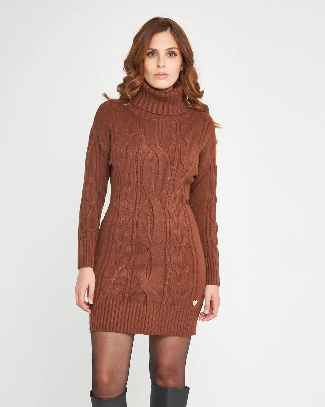 Abito dolcevita CACAO DORABELLA