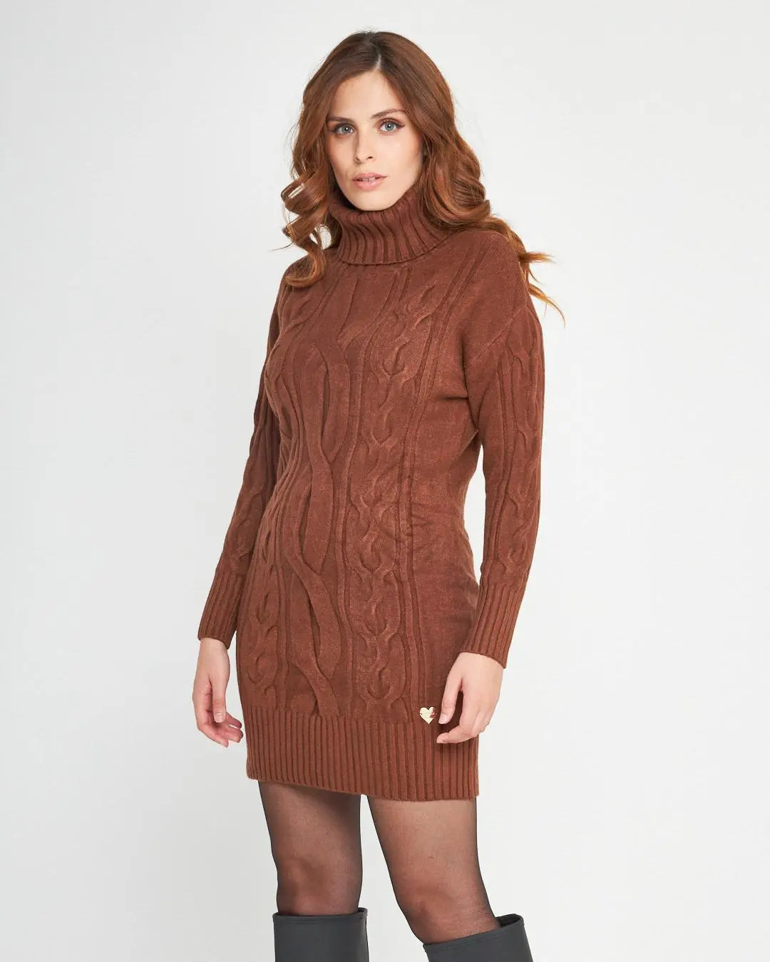 Abito dolcevita CACAO DORABELLA