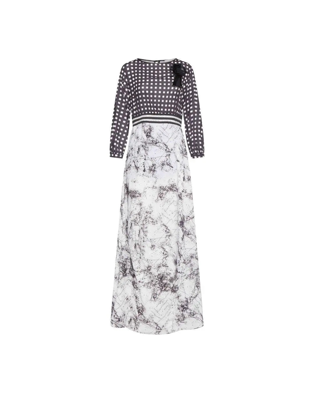 Abito doppia fantasia BIANCO-NERO IRONICA 52