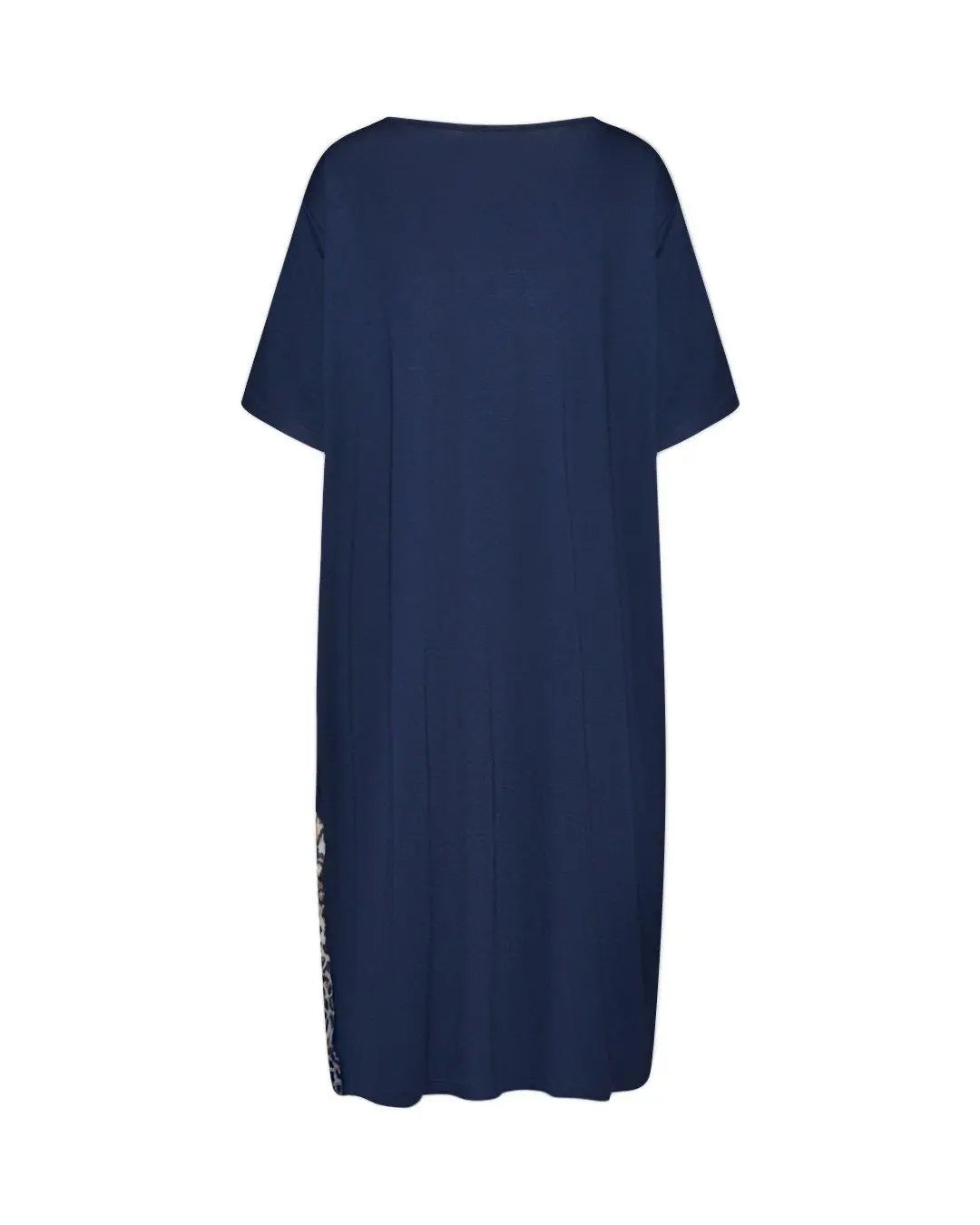 Abito fantasia animalier a contrasto BLU-SABBIA DORABELLA PIU'