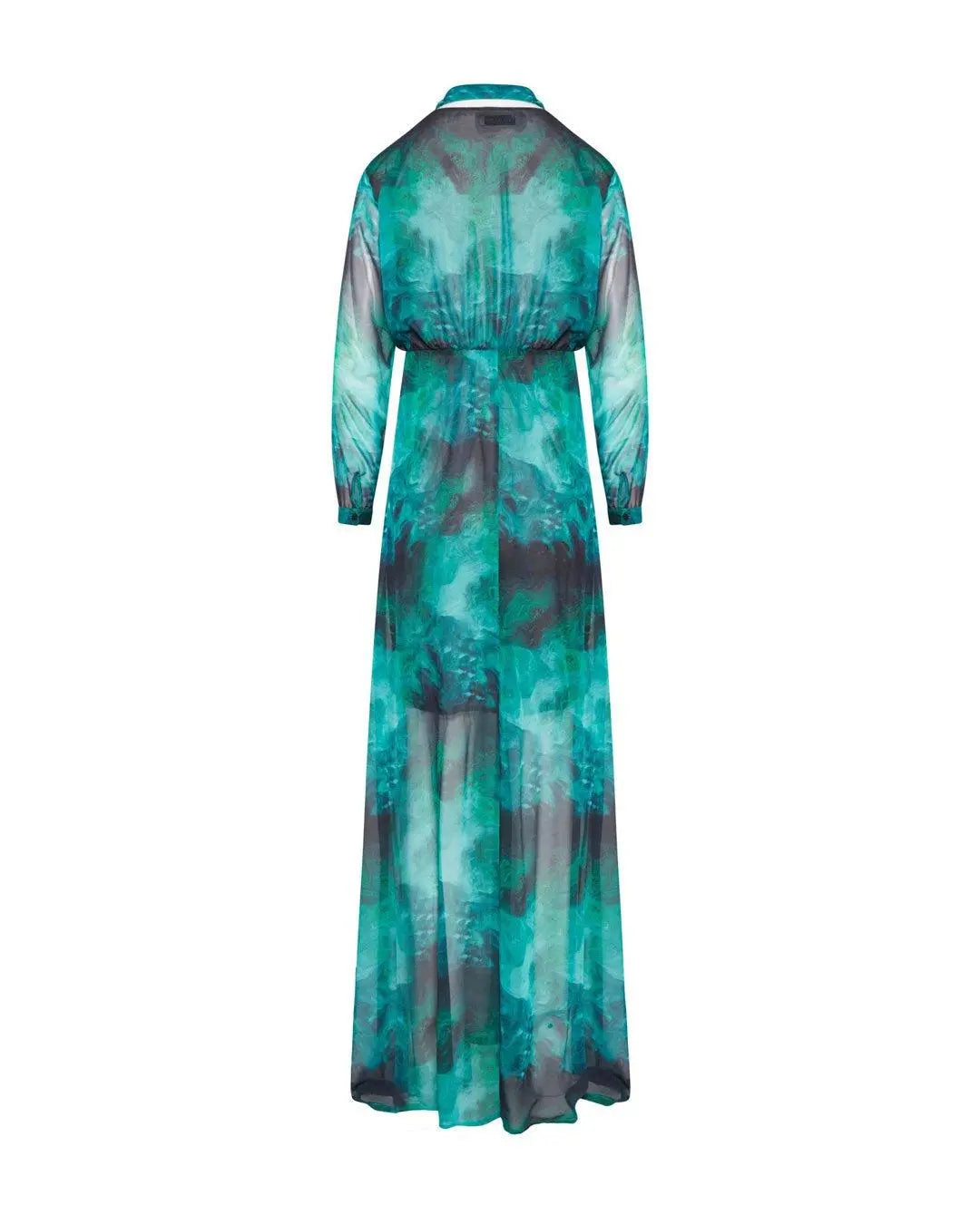 Abito fantasia astratta VERDE IRONICA