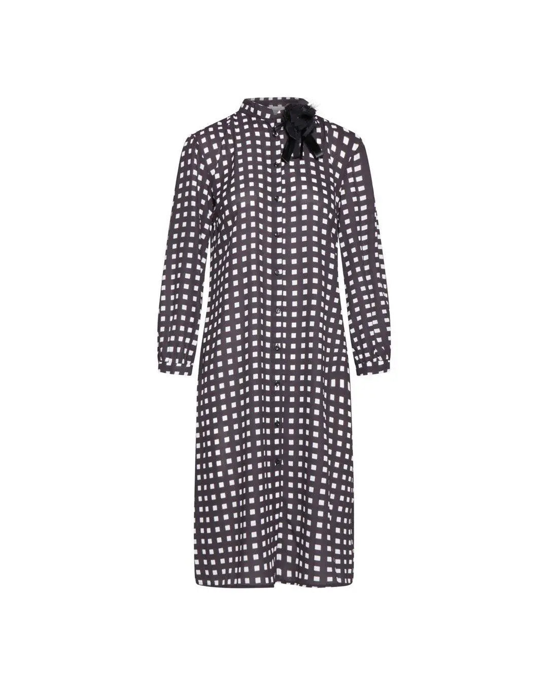 Abito fantasia geometrica NERO-BIANCO IRONICA 52