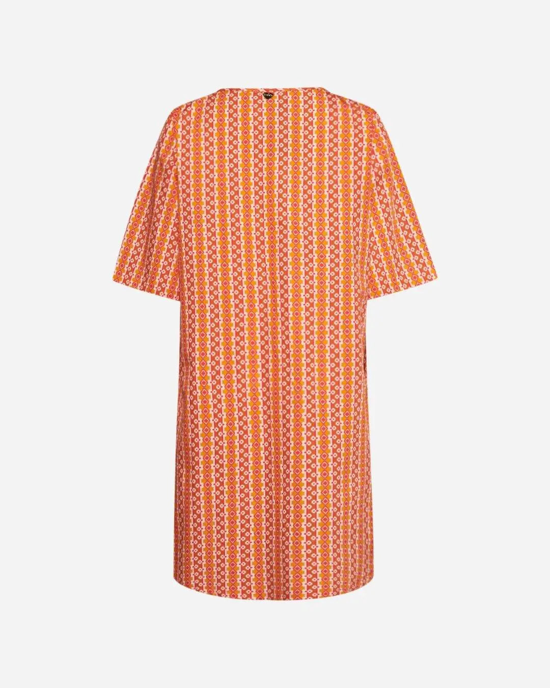 Abito fantasia in cotone ARANCIO DORABELLA