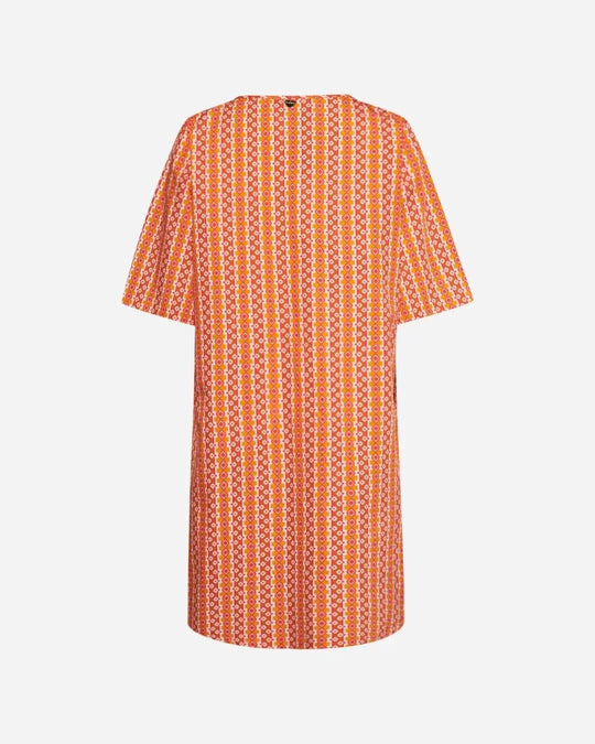 Abito fantasia in cotone ARANCIO DORABELLA
