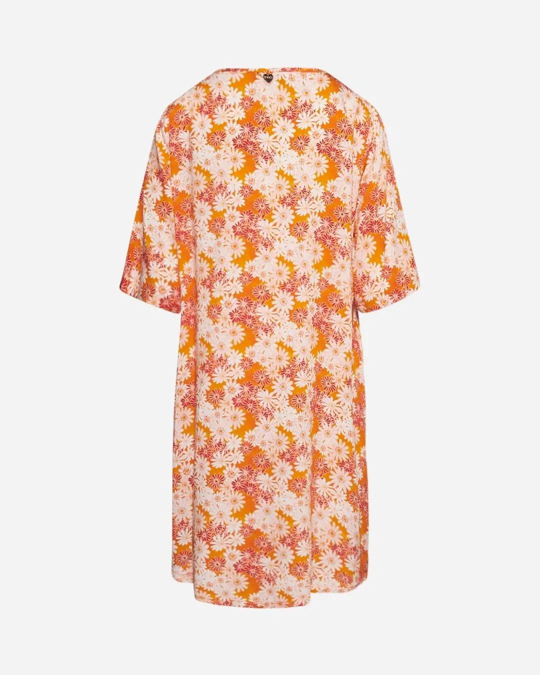 Abito fantasia in cotone FIORE ARANCIO DORABELLA