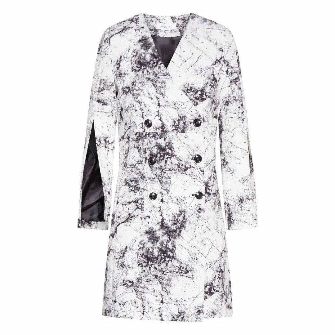 Abito fantasia marbled BIANCO-NERO IRONICA 52