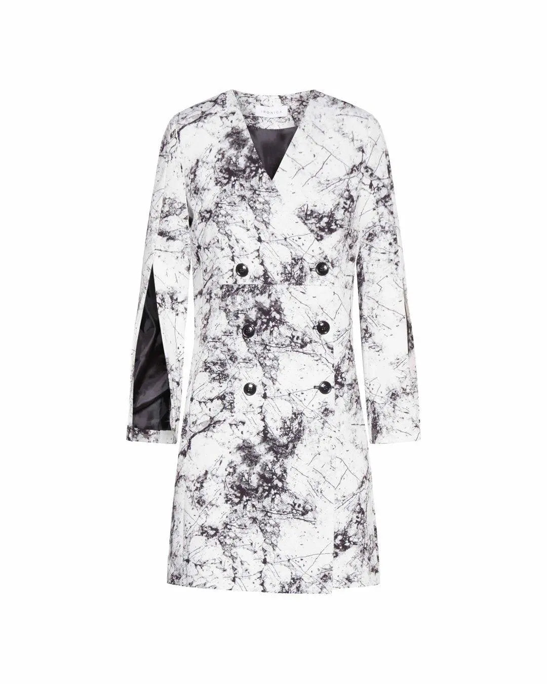 Abito fantasia marbled BIANCO-NERO IRONICA 52