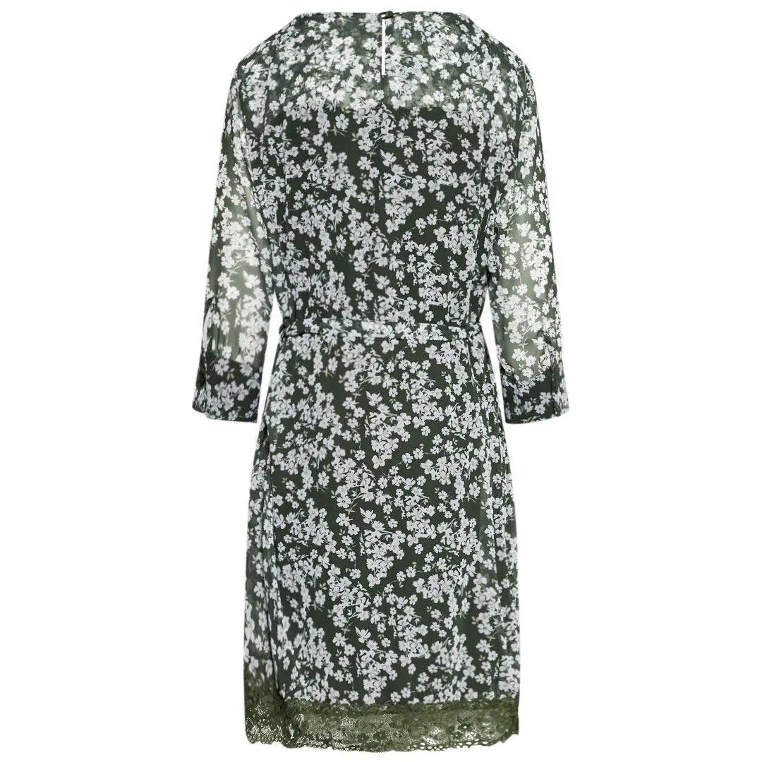 Abito fantasia provenzale VERDE-PANNA IRONICA