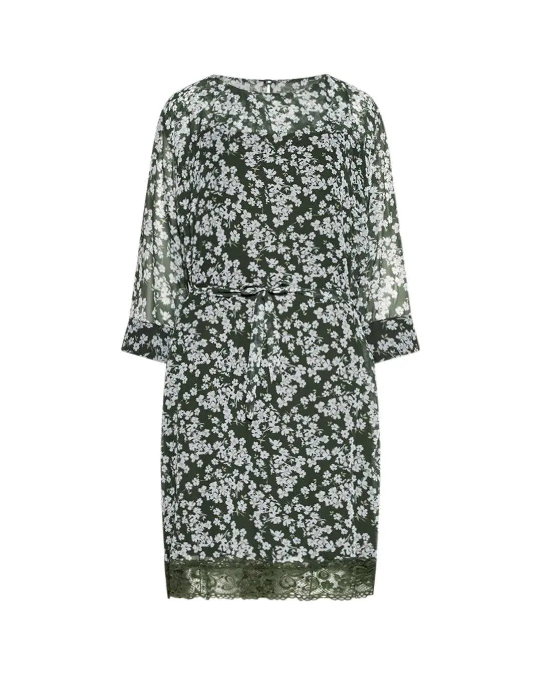 Abito fantasia provenzale VERDE-PANNA IRONICA