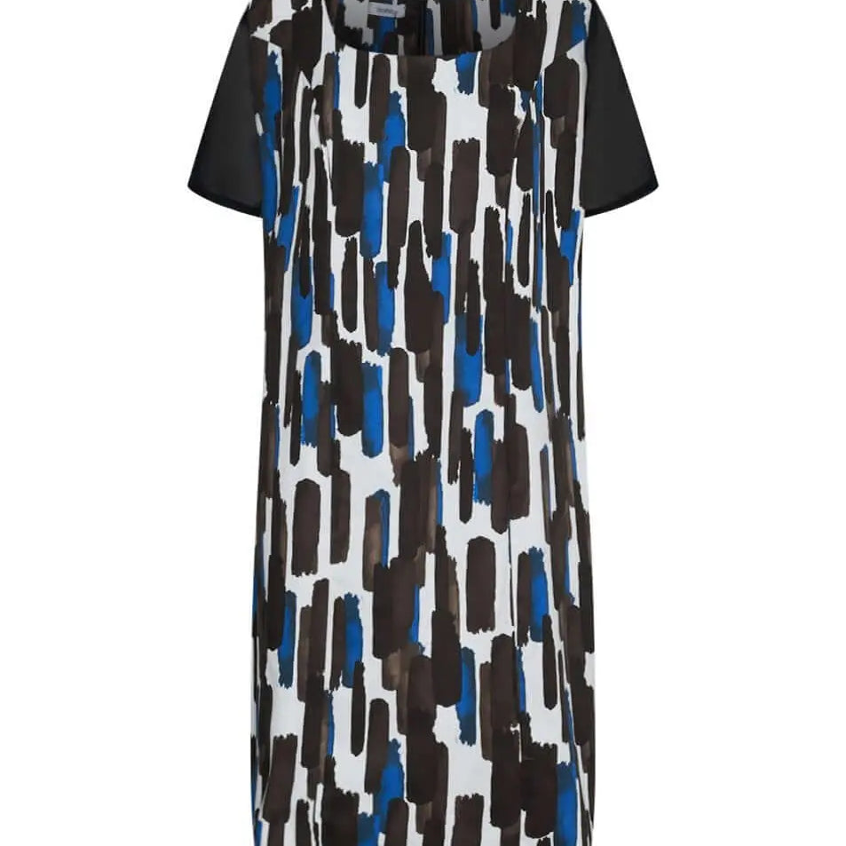 Abito in fantasia astratta BLU DORABELLA PIU' 55