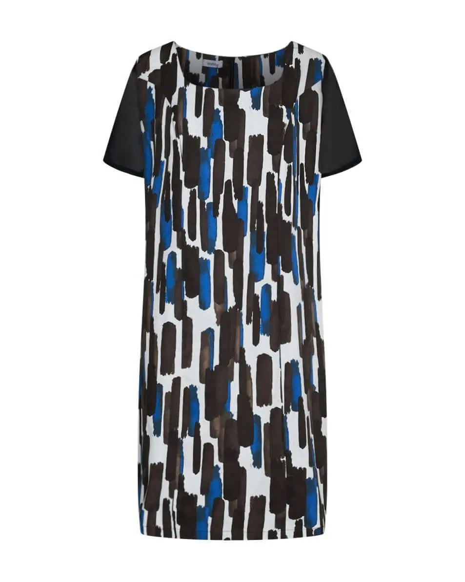 Abito in fantasia astratta BLU DORABELLA PIU' 55
