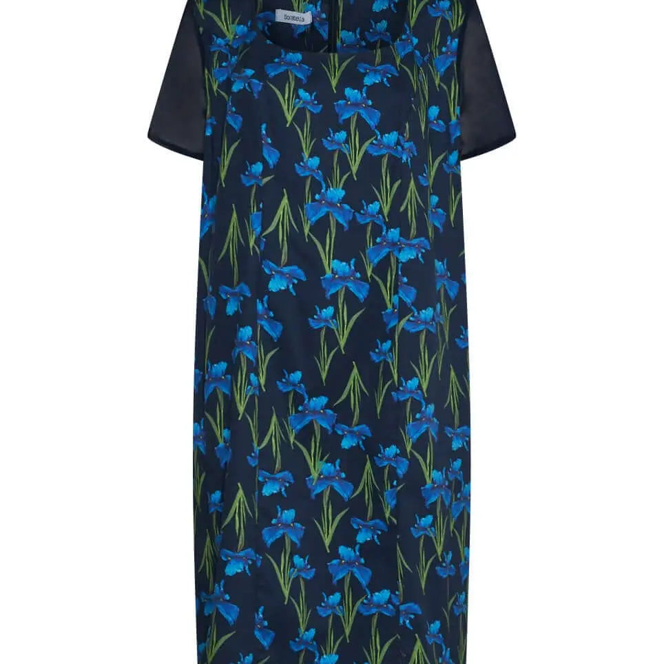 Abito in fantasia fiori NERO-BLU DORABELLA PIU' 53