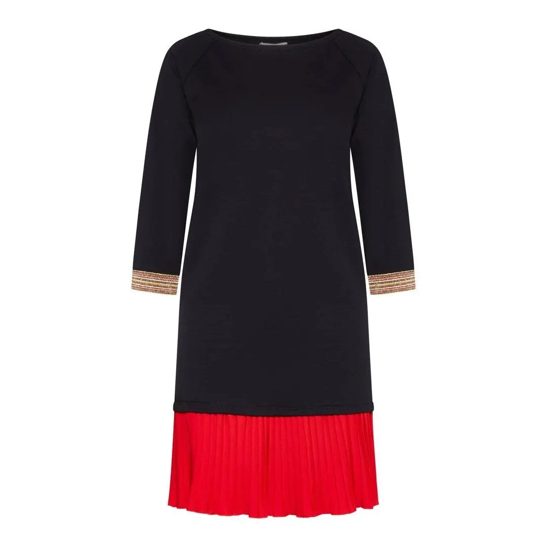 Abito in felpa NERO-ROSSO IRONICA