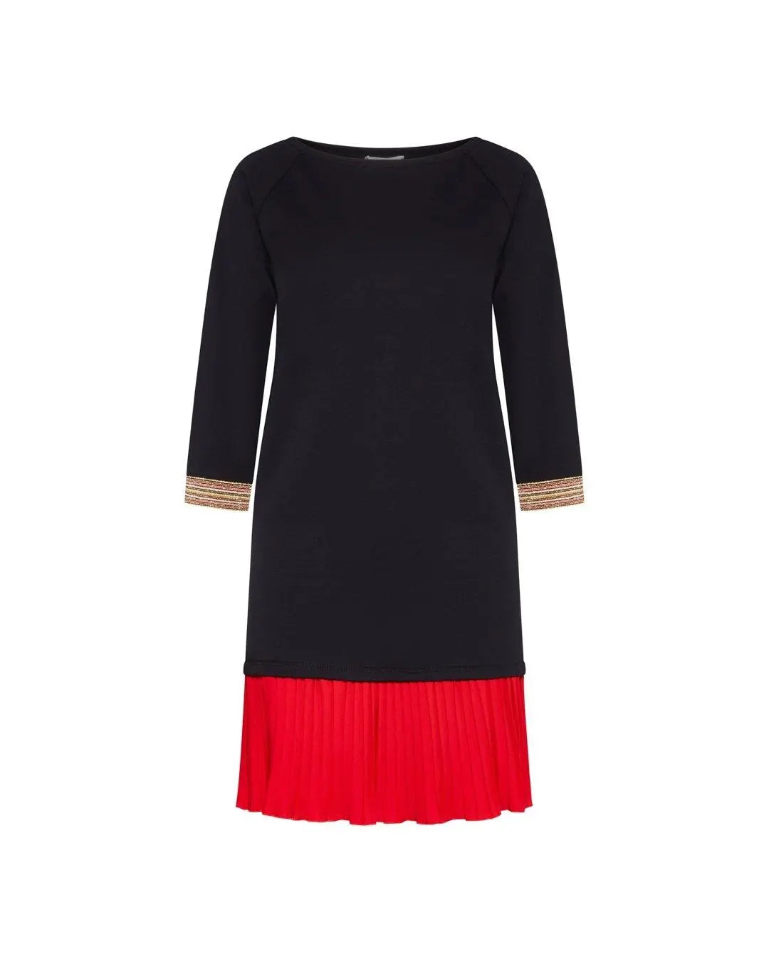 Abito in felpa NERO-ROSSO IRONICA