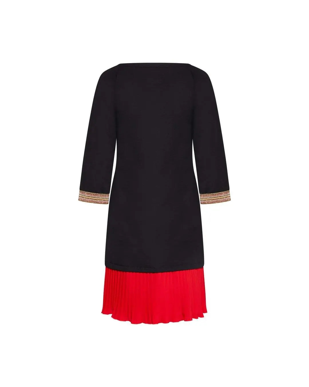 Abito in felpa NERO-ROSSO IRONICA