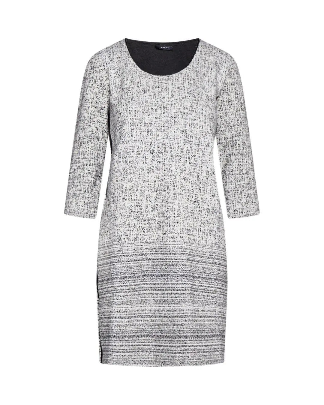 Abito in maglia BIANCO-NERO IRONICA