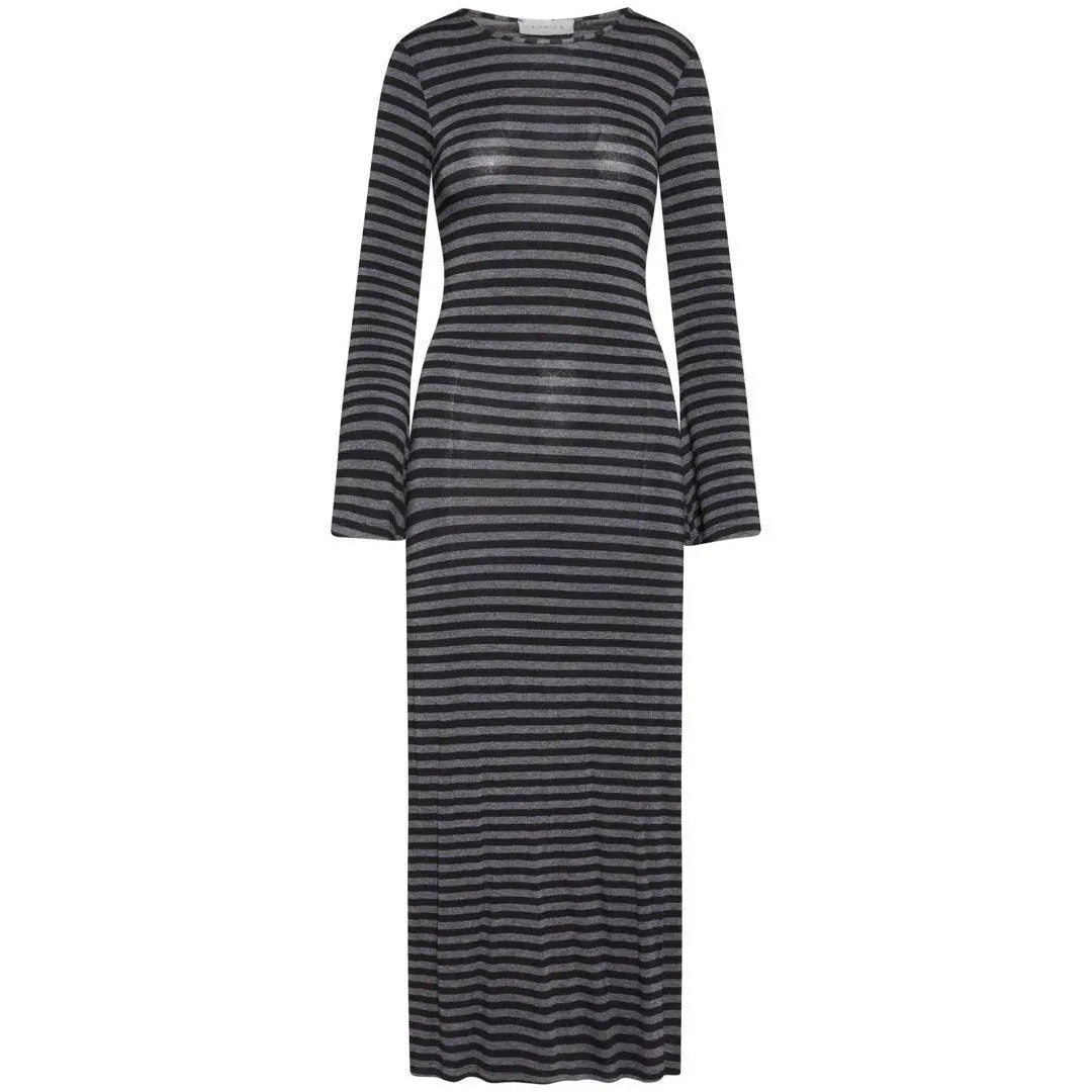 Abito in maglia righe ANTRACITE-NERO IRONICA