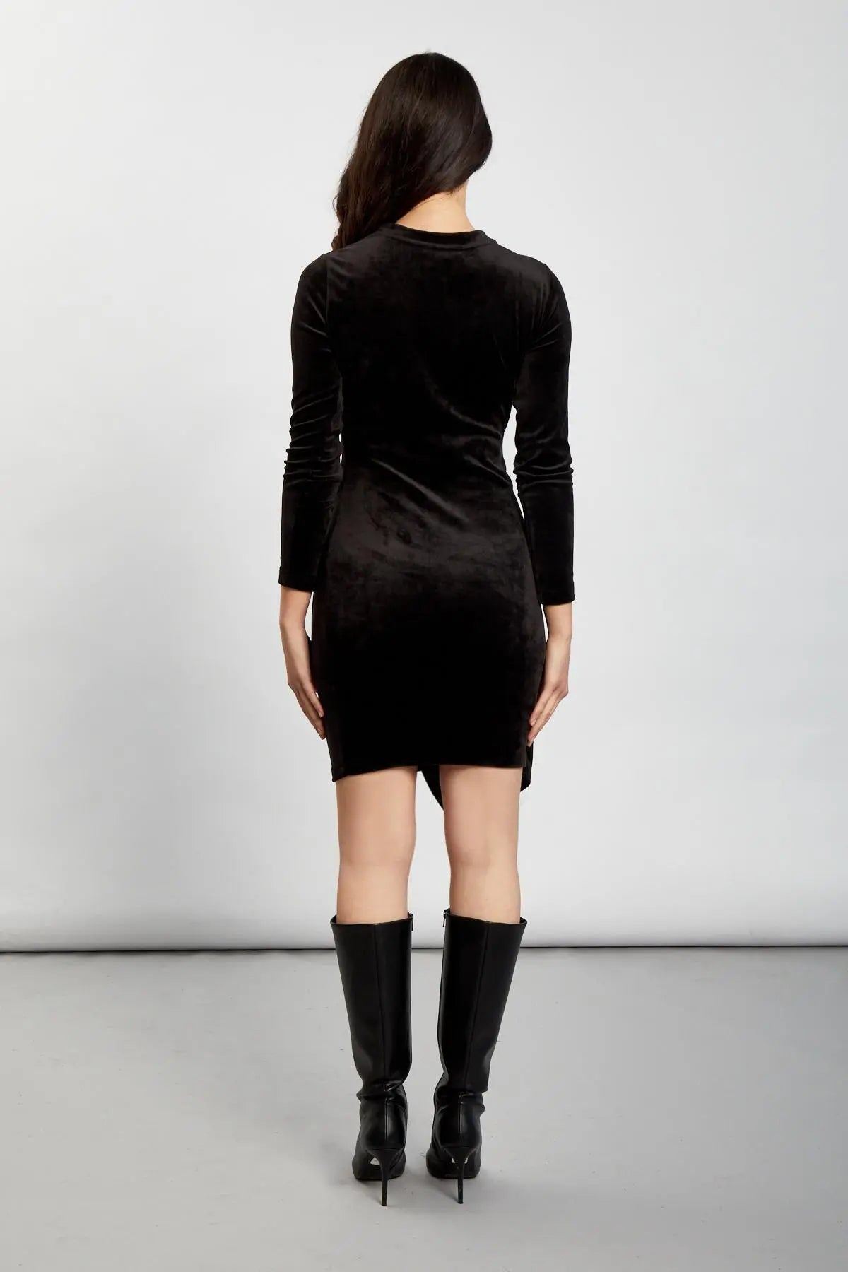 Abito in velluto NERO IRONICA