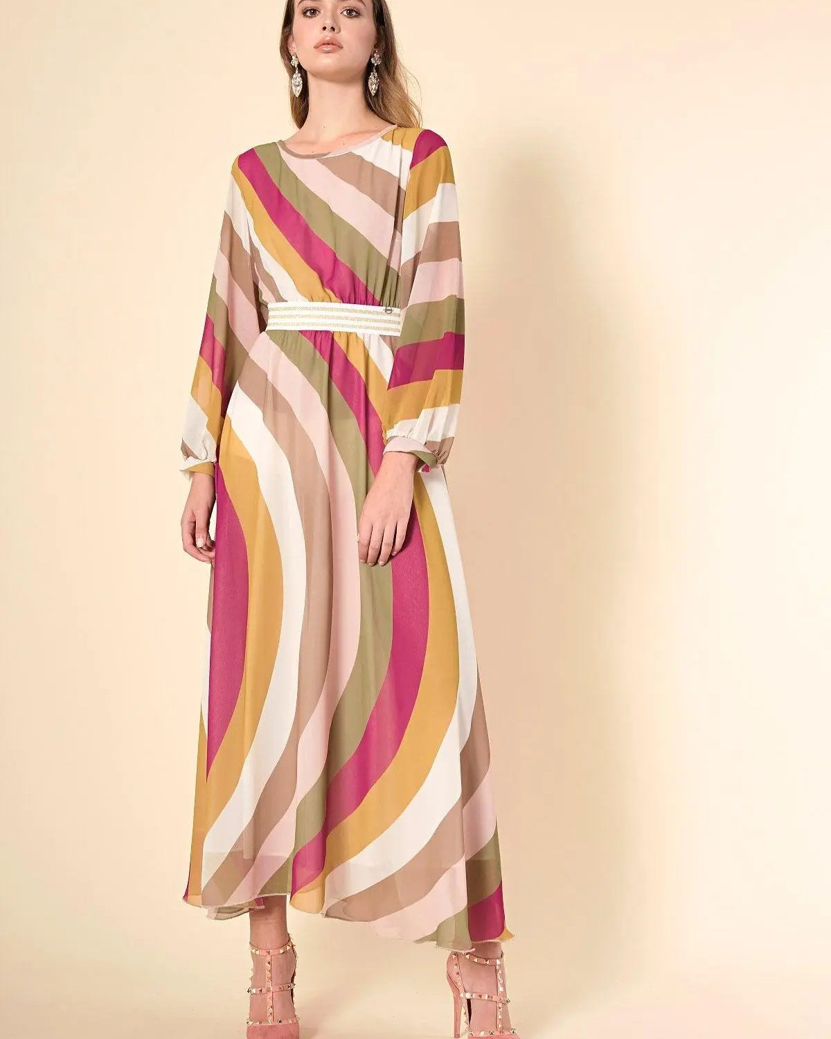 Abito lungo fantasia MULTICOLOR IRONICA