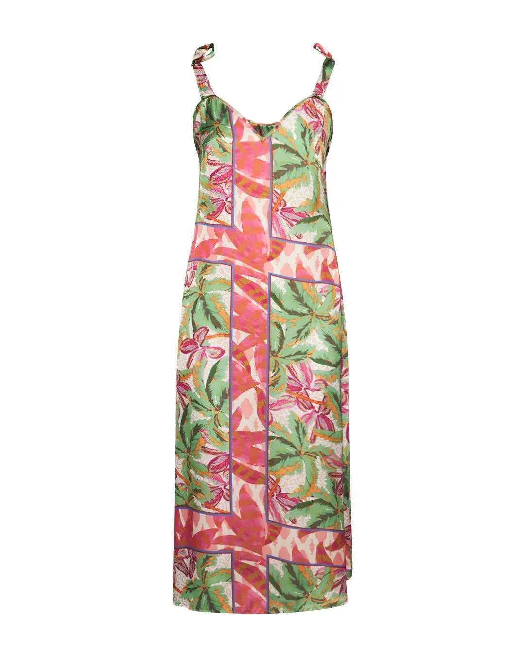 Abito lungo in fantasia VERDE DORABELLA