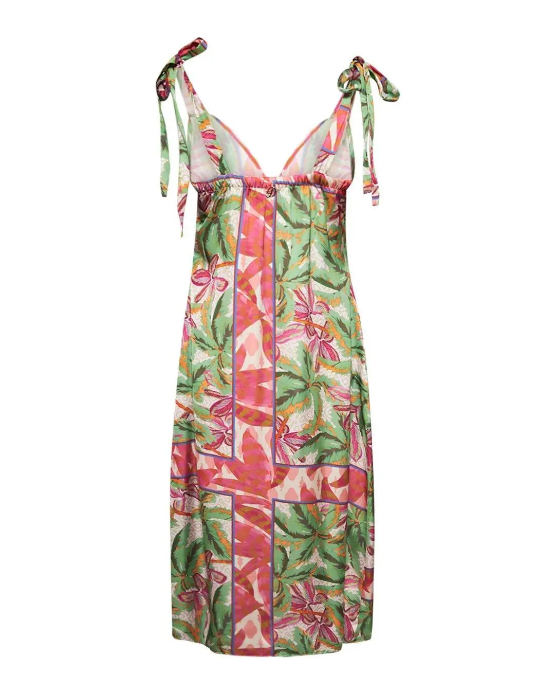 Abito lungo in fantasia VERDE DORABELLA