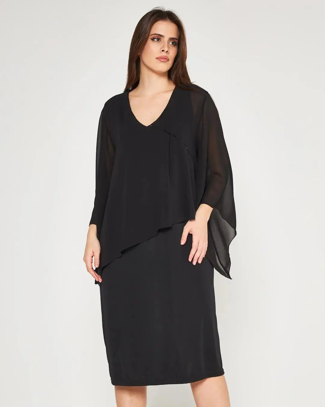 Abito perlina NERO DORABELLA COUTURE PIÙ 49