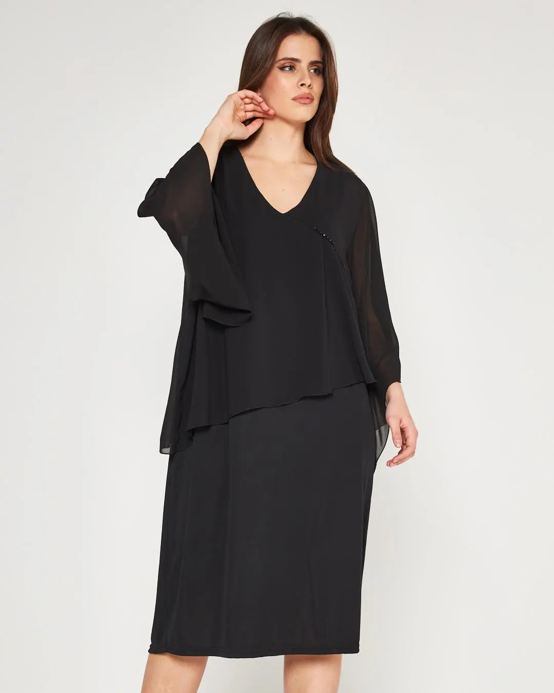 Abito perlina NERO DORABELLA COUTURE PIÙ