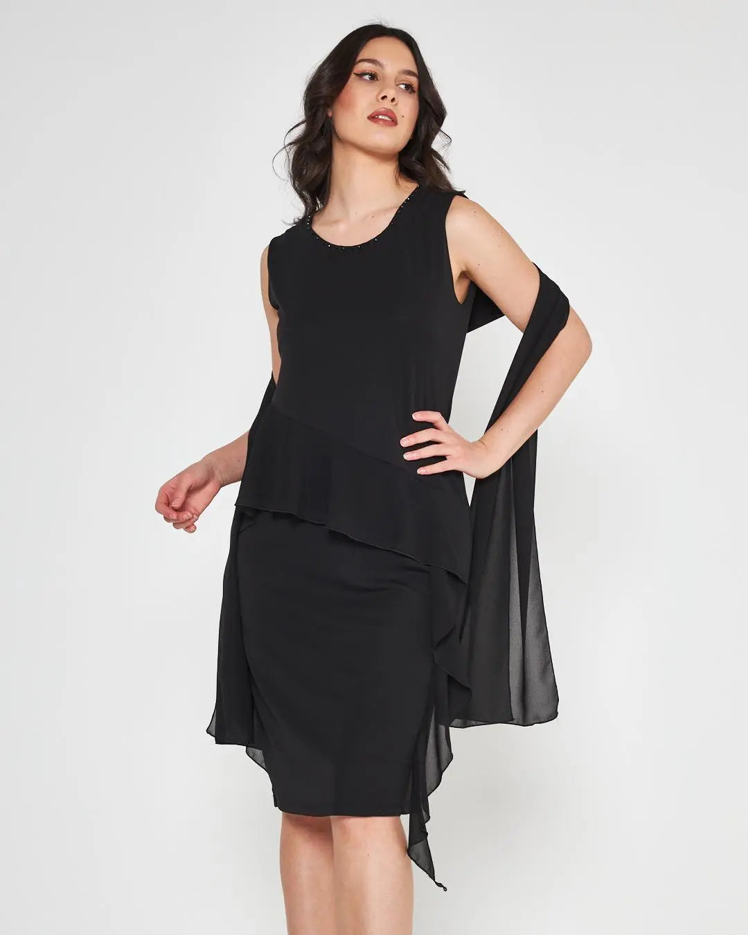 Abito perlina Nero DORABELLA COUTURE