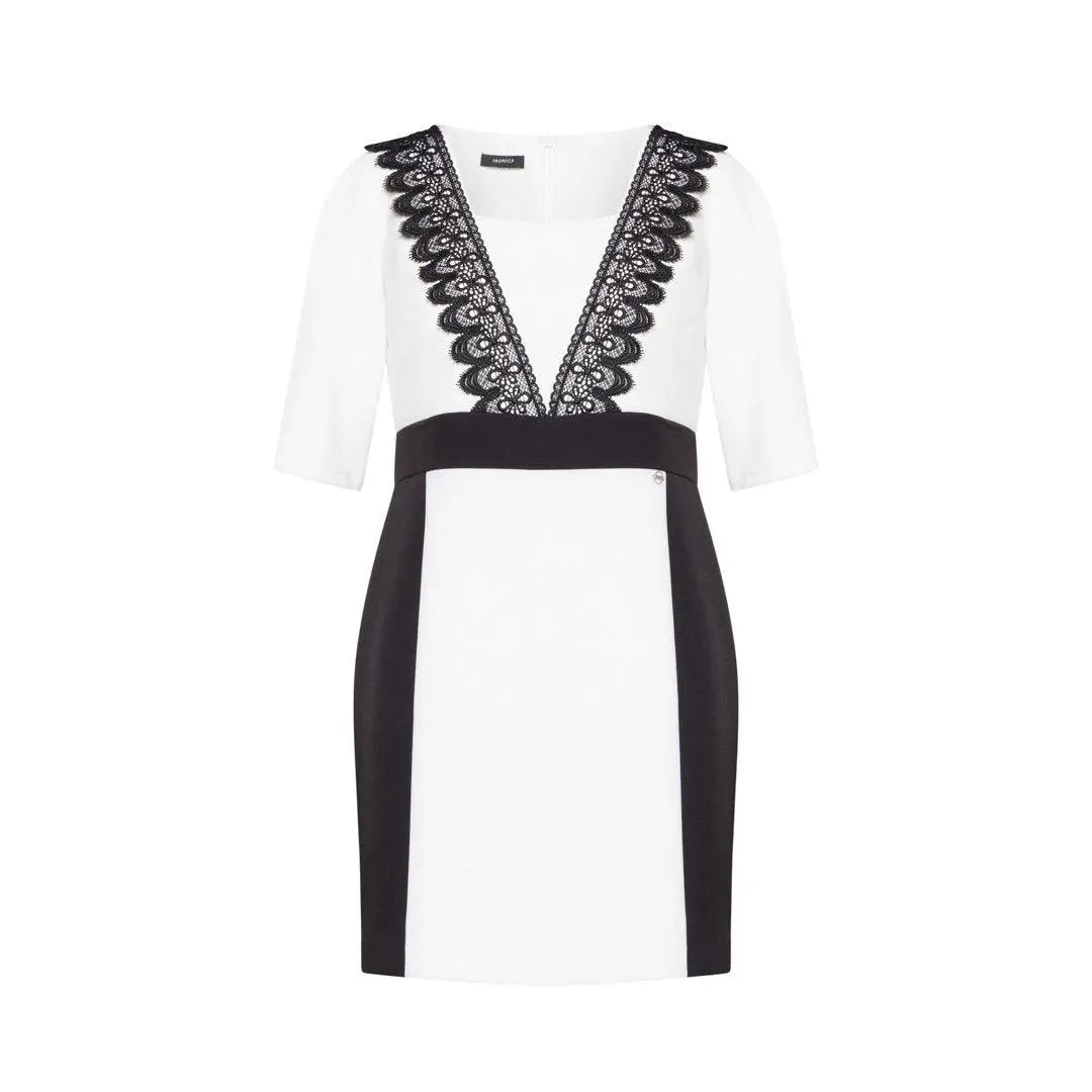 Abito pizzo NERO-BIANCO IRONICA