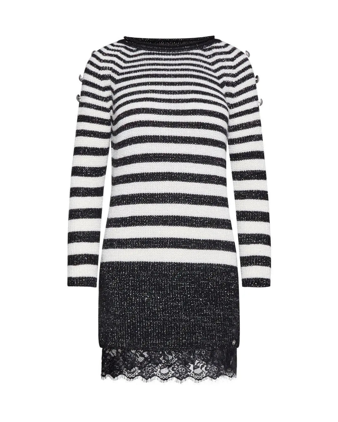 Abito rigato NERO IRONICA