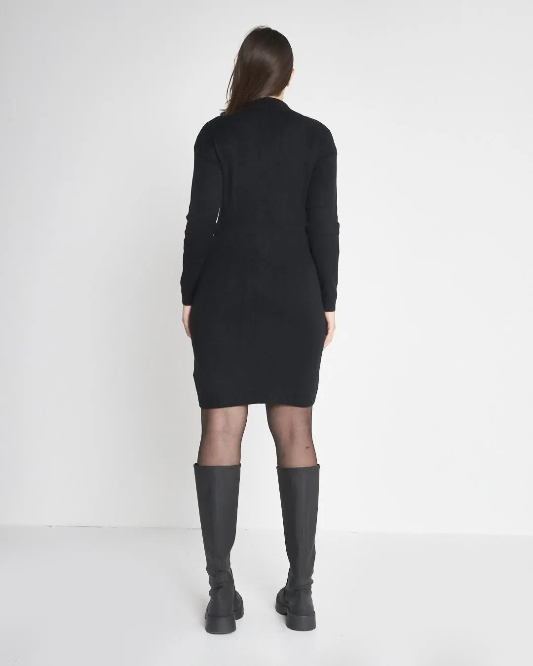 Abito scollo a V NERO DORABELLA