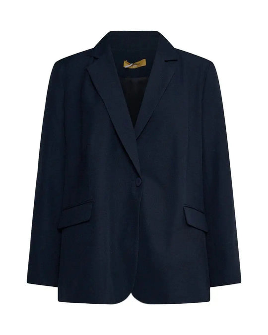 Blazer monopetto in cady tinta unita BLUE NAVY DORABELLA PIU'