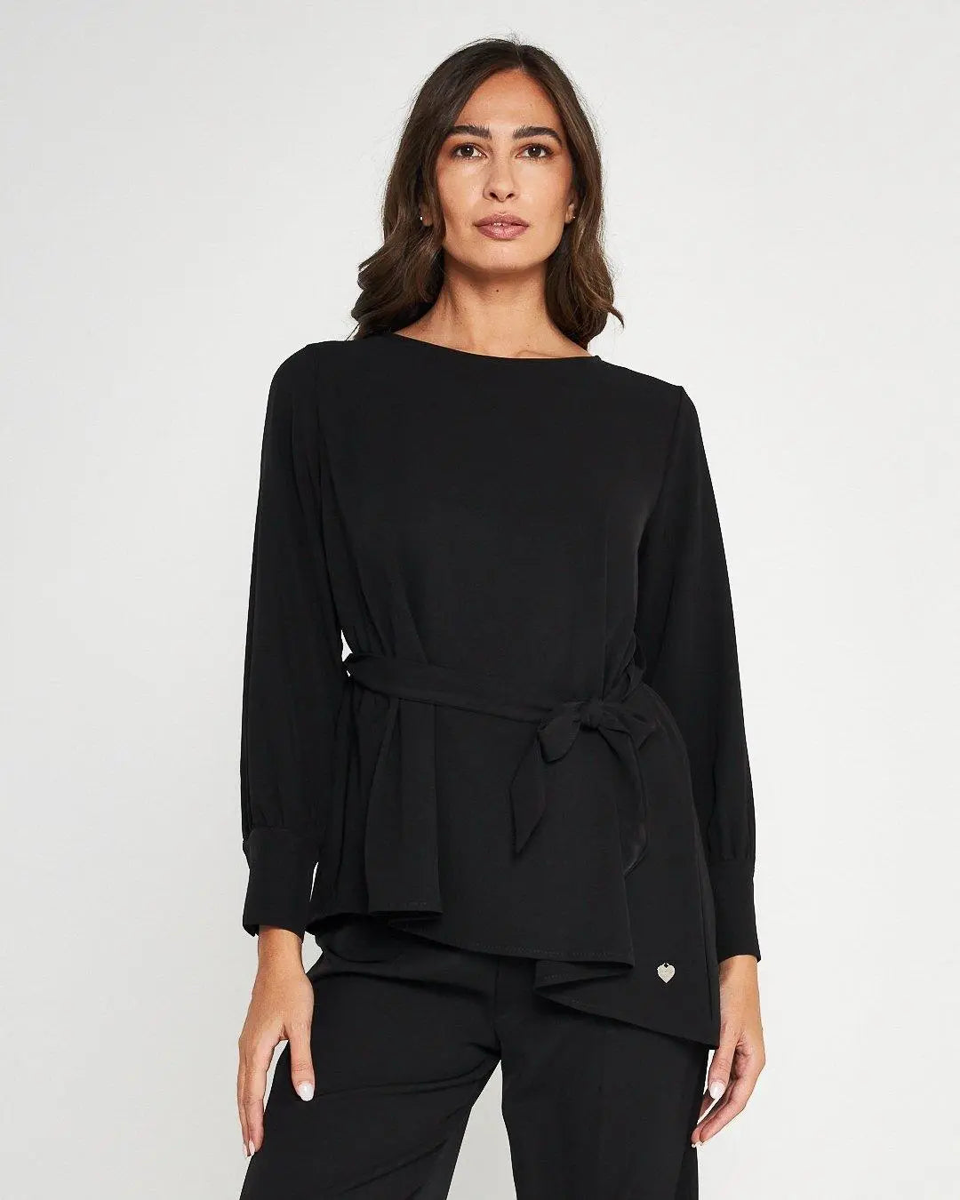 Blusa asimmetrica cady NERO DORABELLA