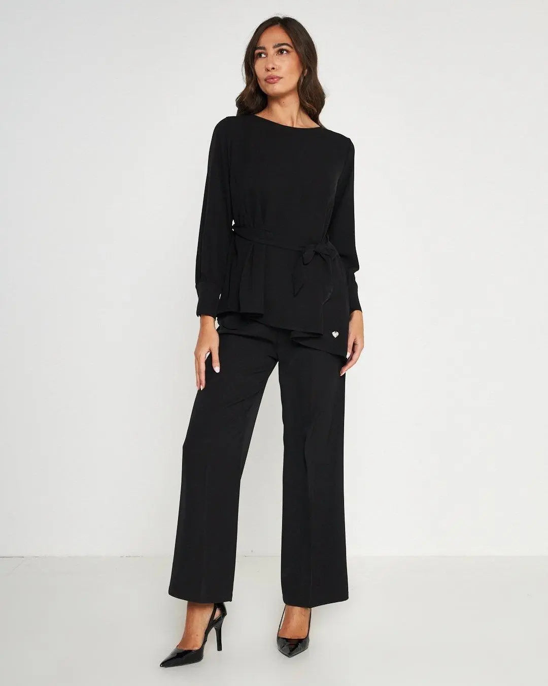 Blusa asimmetrica cady NERO DORABELLA