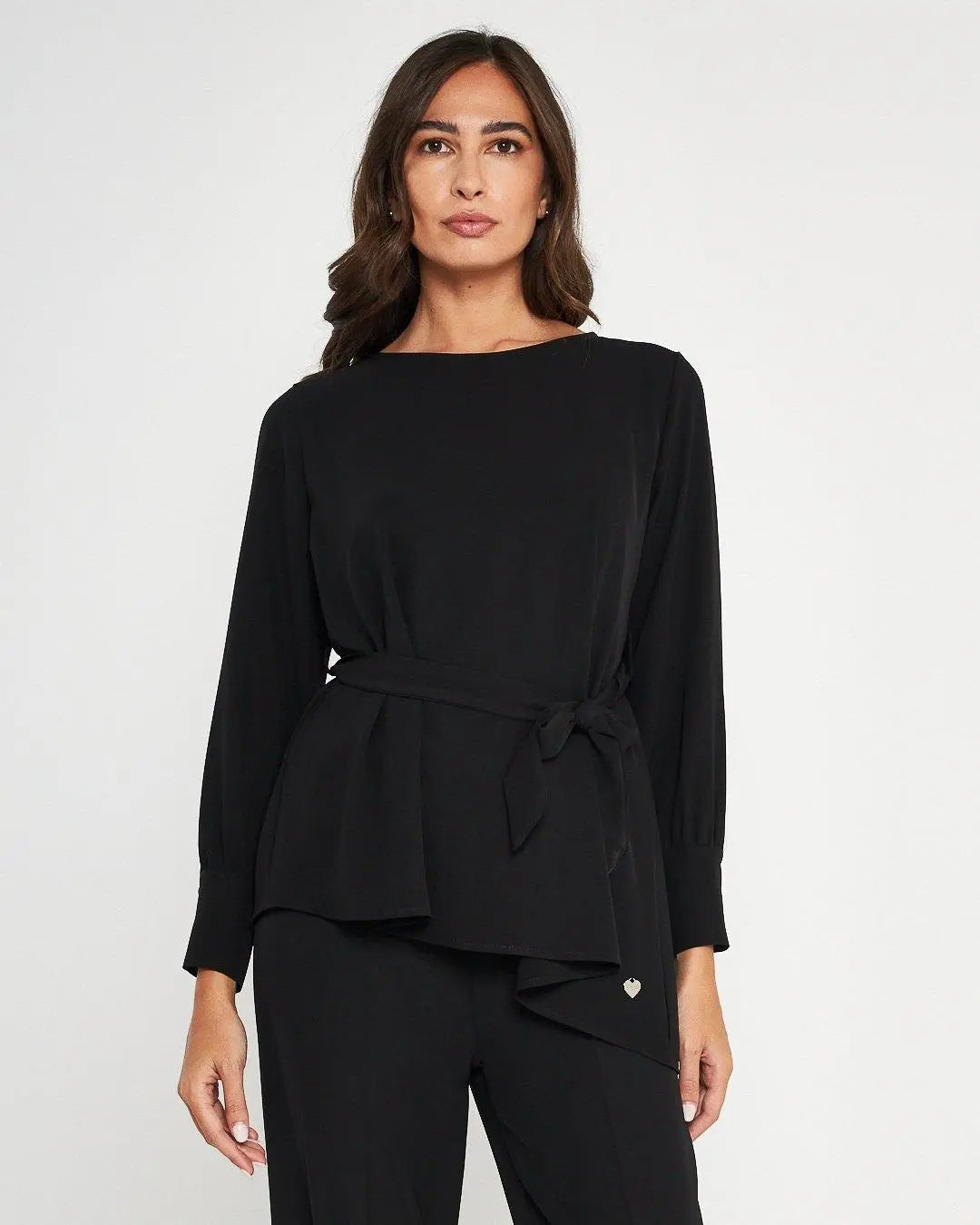 Blusa asimmetrica cady NERO DORABELLA