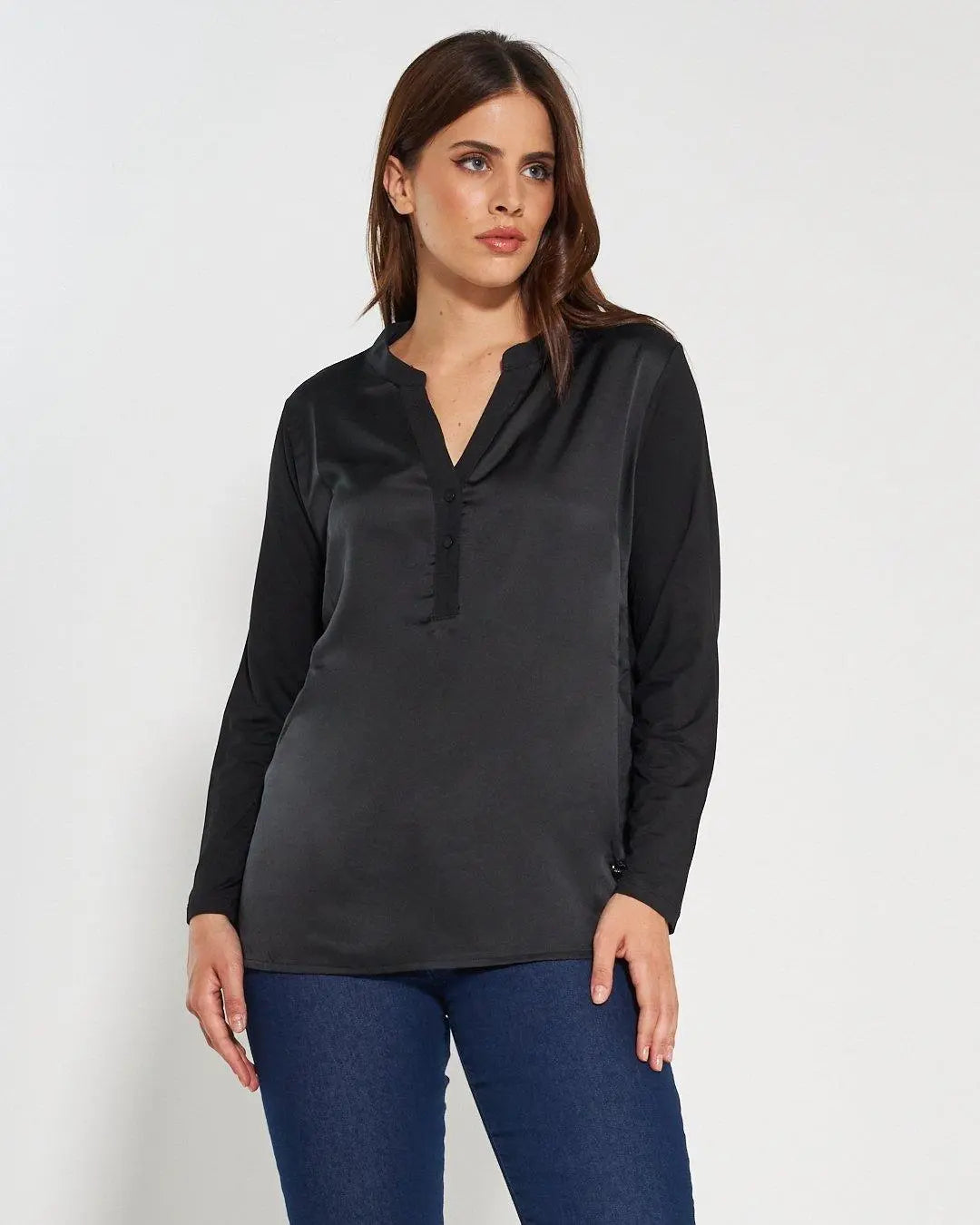 Blusa bi-materiale BLACK DORABELLA PIU' XXXL
