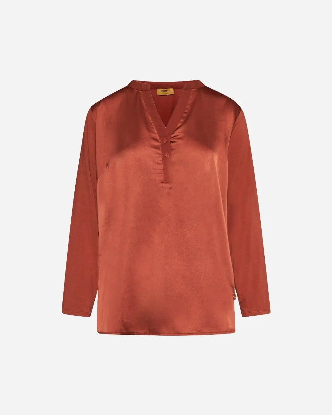 Blusa bi-materiale CANNELLA DORABELLA PIU'