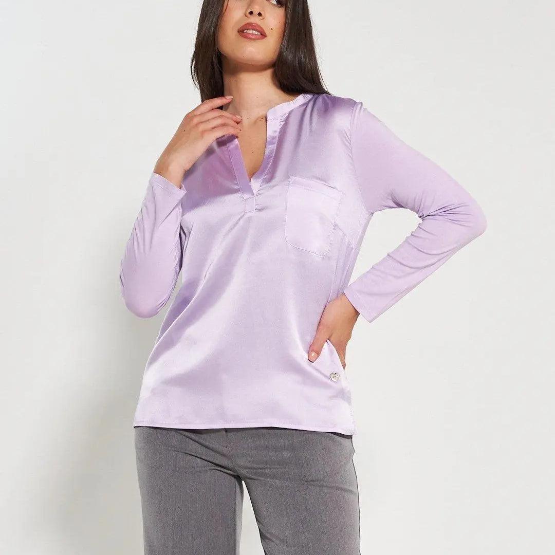Blusa bi-materiale GLICINE DORABELLA XL