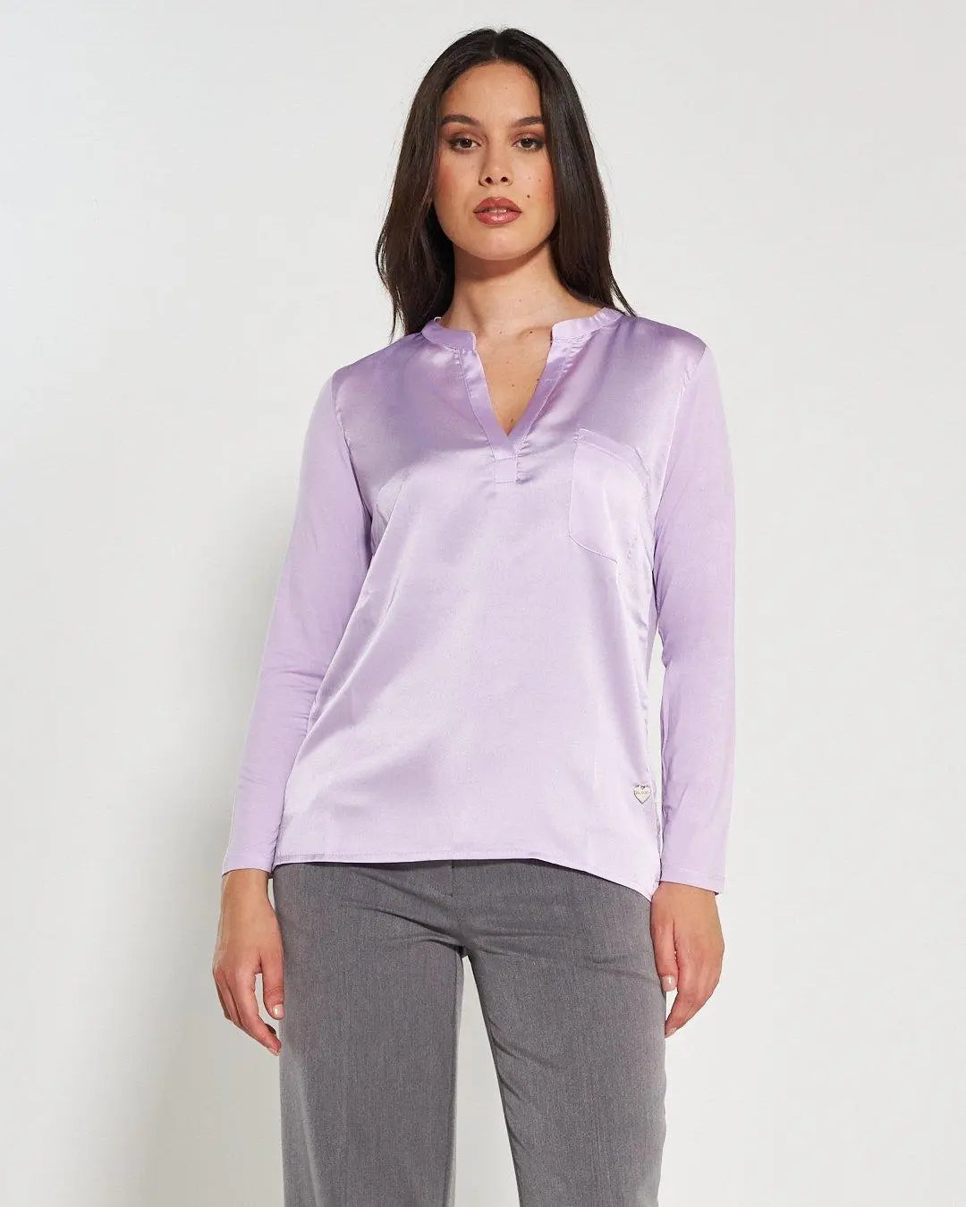 Blusa bi-materiale GLICINE DORABELLA