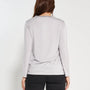 Blusa bi-materiale GRIGIO PERLA DORABELLA