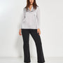 Blusa bi-materiale GRIGIO PERLA DORABELLA