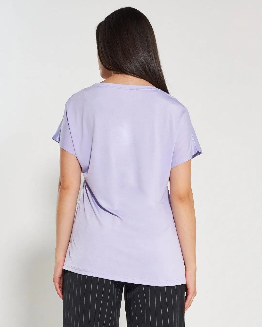Blusa bi-materiale LILLA DORABELLA