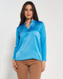 Blusa bi-materiale PAVONE DORABELLA