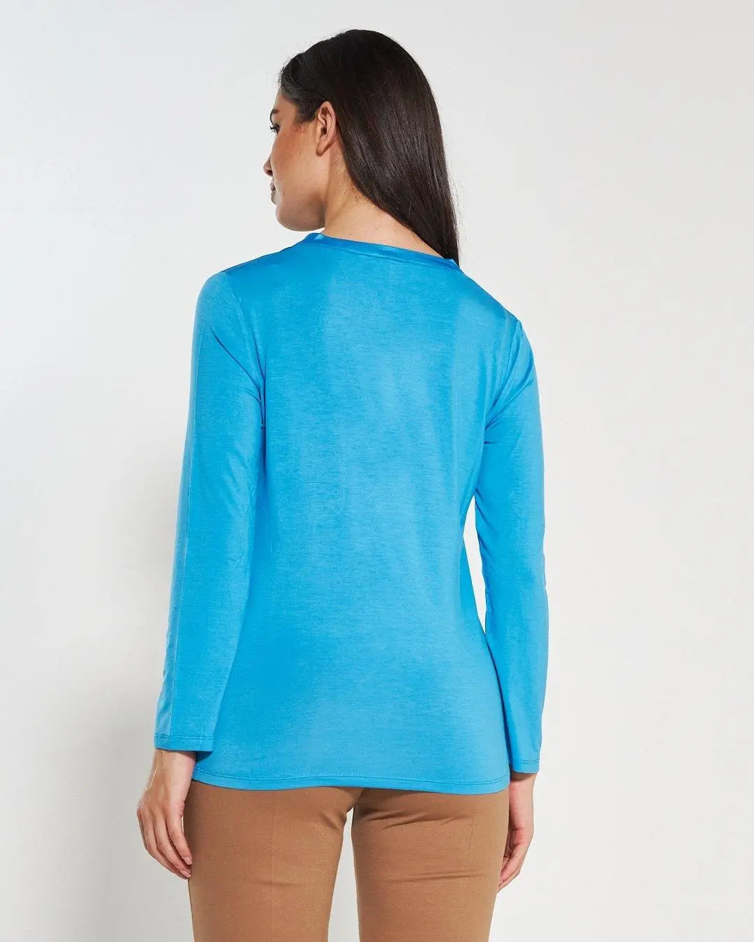 Blusa bi-materiale PAVONE DORABELLA