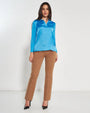 Blusa bi-materiale PAVONE DORABELLA