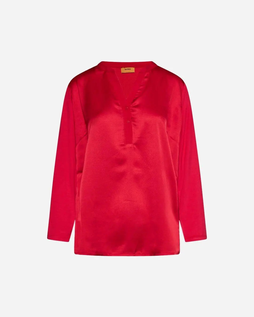 Blusa bi-materiale ROSSO DORABELLA PIU'