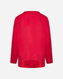 Blusa bi-materiale ROSSO DORABELLA PIU'