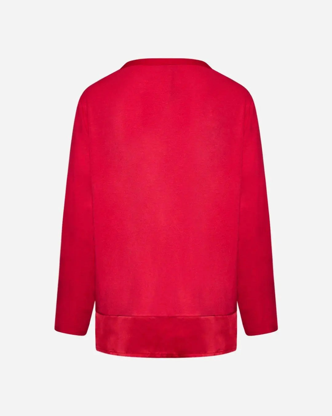 Blusa bi-materiale ROSSO DORABELLA PIU'