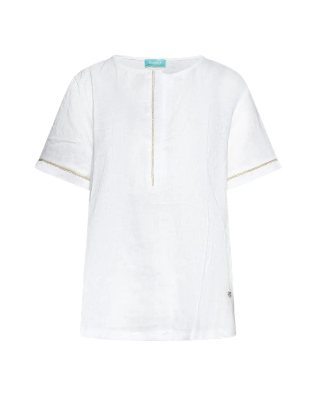Blusa bimateriale WHITE DORABELLA