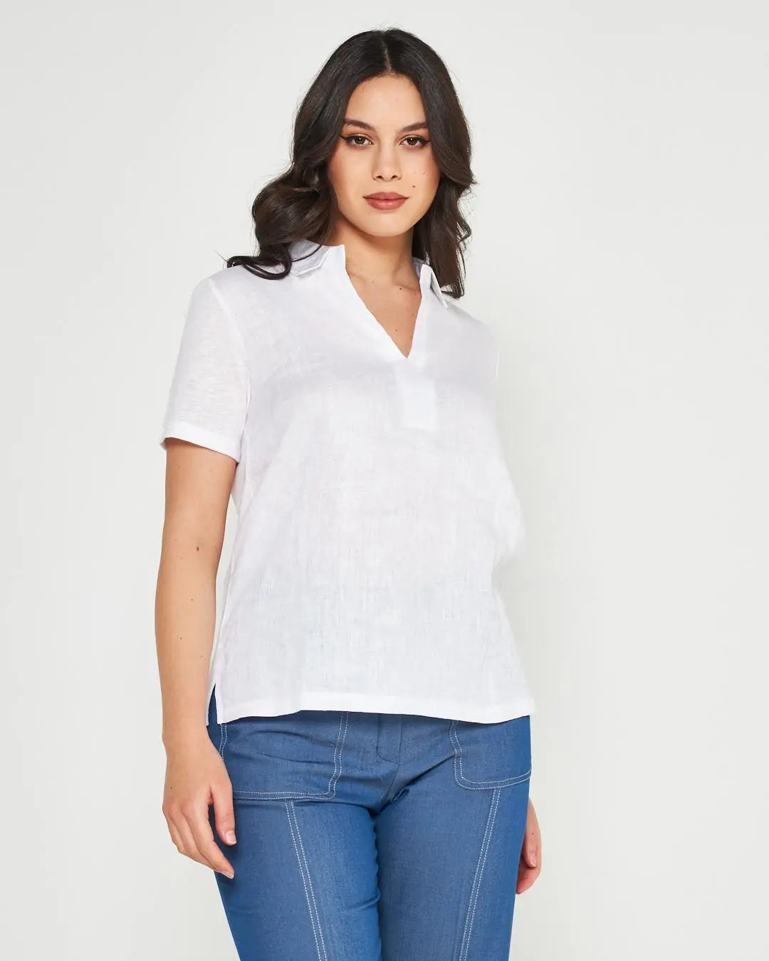 Blusa camicia WHITE DORABELLA XL